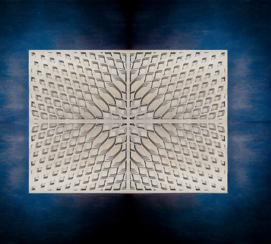 MIAGILASER Modern absztrakt többrétegű fa faldekoráció, nagy mandala, 3D falikép, többrétegű falikép, lakberendezés