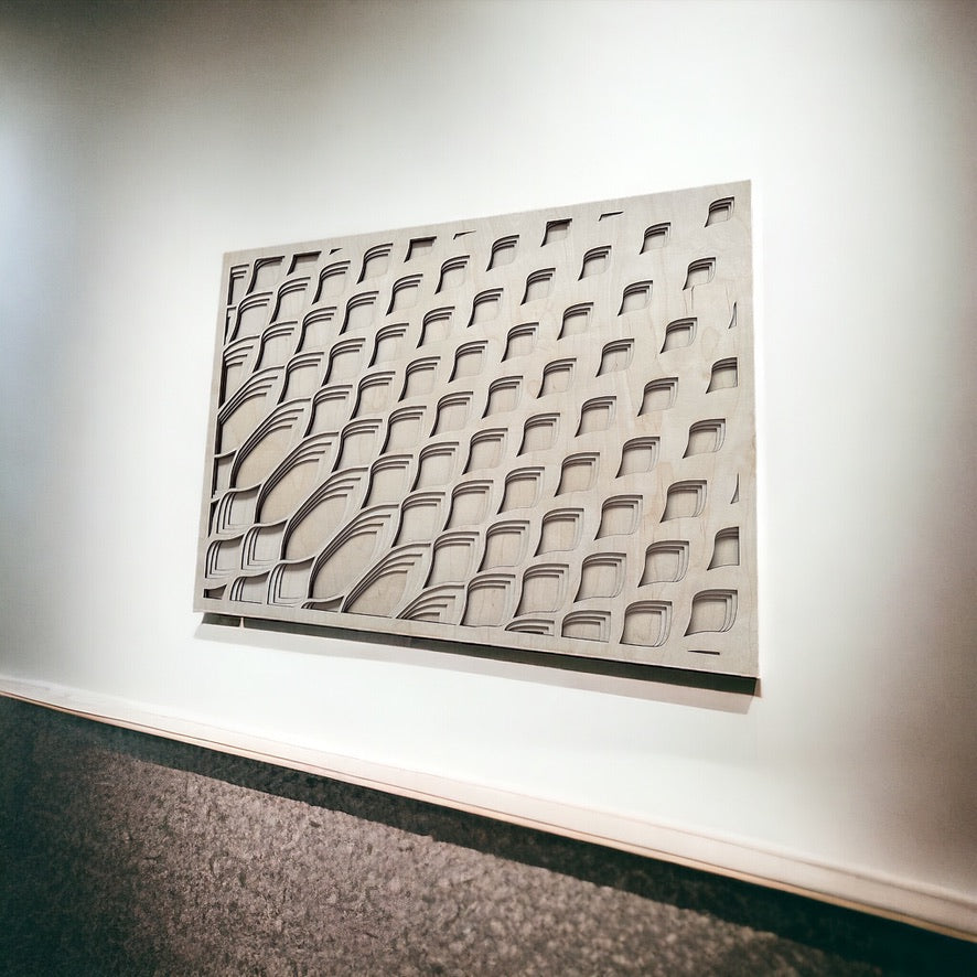 MIAGILASER Modern absztrakt többrétegű fa faldekoráció, nagy mandala, 3D falikép, többrétegű falikép, lakberendezés