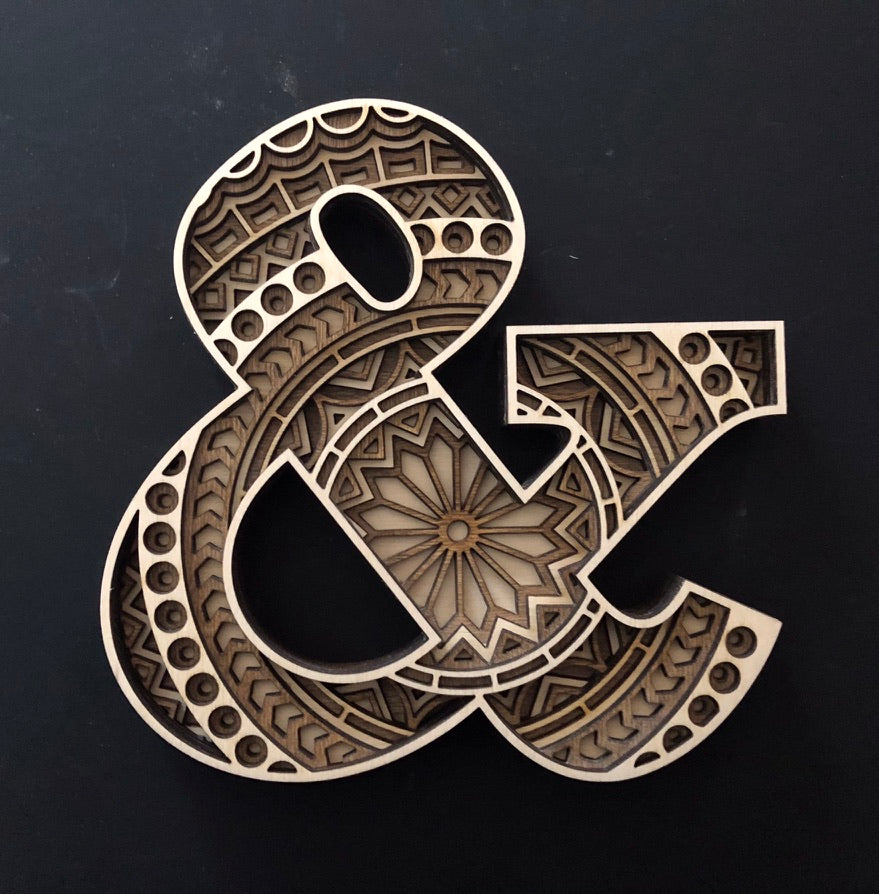 MIAGILASER Multi-layer Letter Wooden Wall Decor, 3D Wood Wall Art, Wood Letter, Multi-layered Wall Art, Laser Cut Wall Art