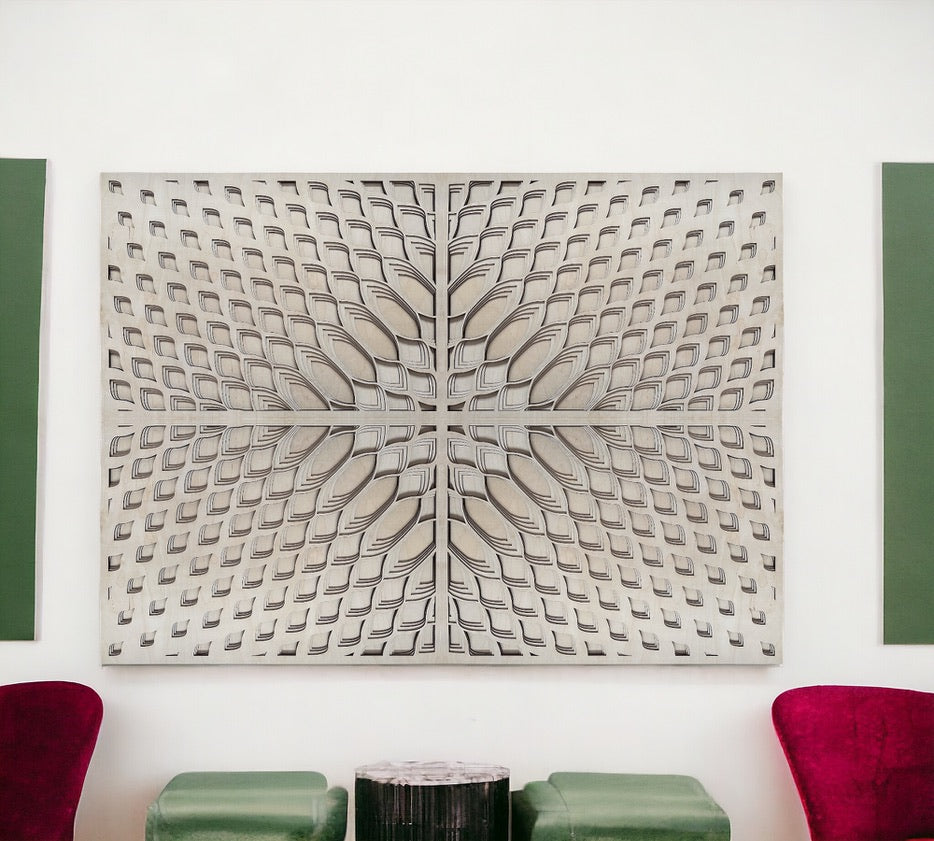 MIAGILASER Modern absztrakt többrétegű fa faldekoráció, nagy mandala, 3D falikép, többrétegű falikép, lakberendezés